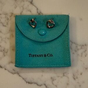 Tiffany & Co. Silver Elsa Peretti Open Heart Earrings